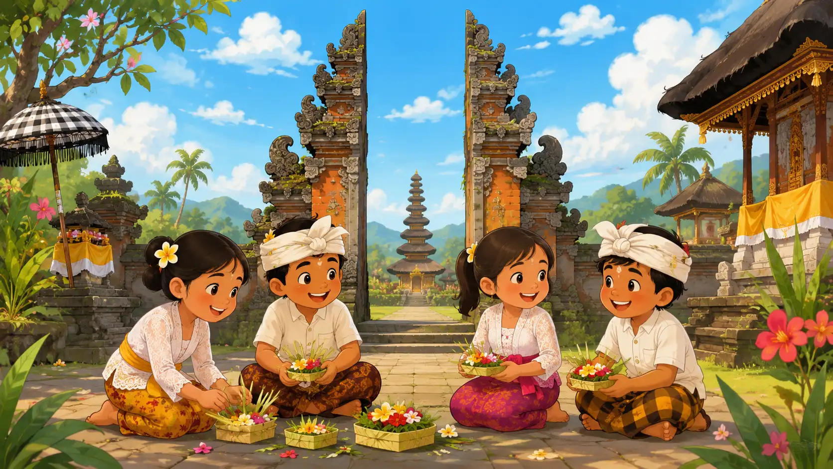 Candi Bentar For Kids
