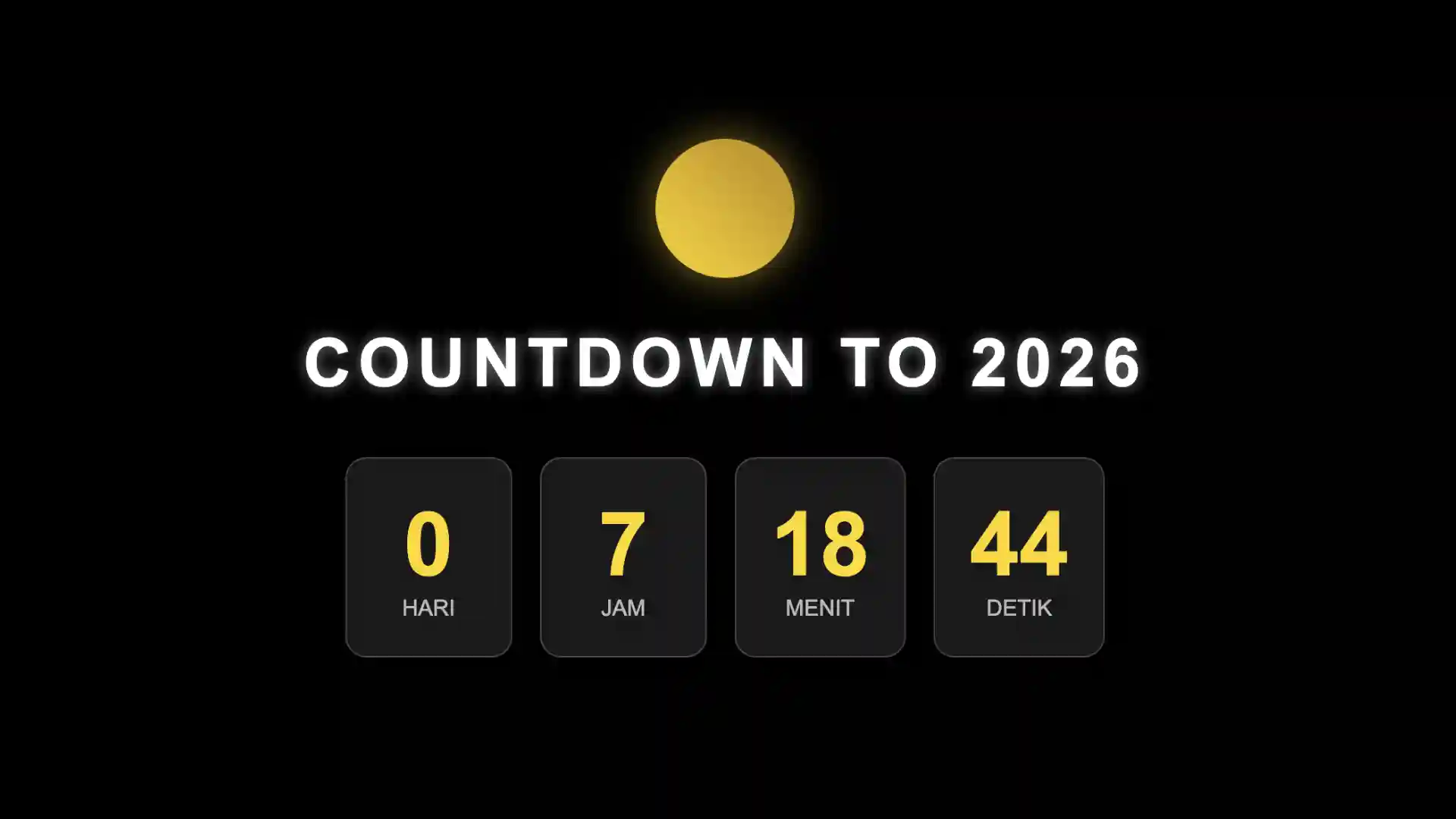 Landing Page Countdown Tahun Baru
